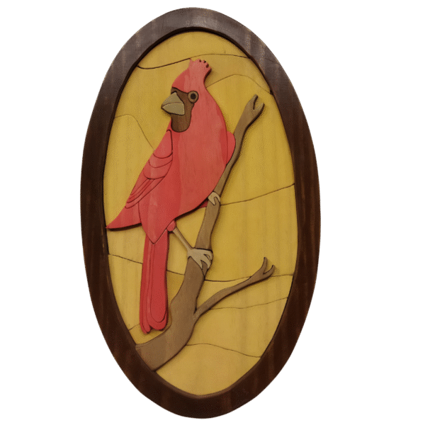 Quadro Cardeal Vermelho 3D